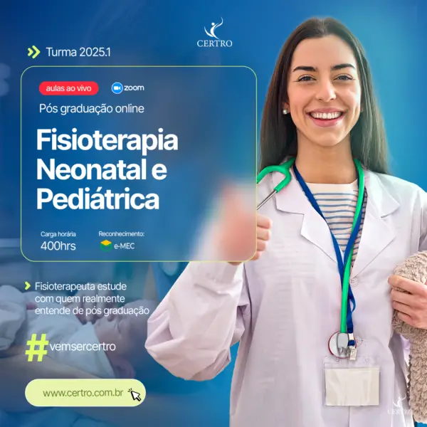 Banner da pós-graduação online em fisioterapia neonatal e pediátrica do CERTRO